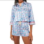 Free People Free‎ People M Pillow Talk Satin Pajama Set Lilac Blue Floral Print Silky New Photo 7