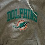 NFL Miami Dolphins grey turquoise football sweatshirt hoodie Photo 1