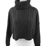 BB Dakota JACK By Black Wool Cable Knit Turtleneck Pullover Sweater Top Size S Photo 0