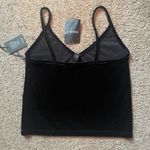 Forever 21 black velvet cropped tank top size medium NWT Photo 1
