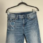 Lucky Brand Ava Skinny Patched Distressed Raw Hem Denim Blue Jeans 0/25 Photo 2