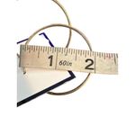 Dana Buchman Gold Tone Large Hoop Earrings Leverback Simple 2" New on Card Photo 4