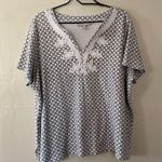 Woman Within Black and White T Shirt Women’s Plus Size 22/24 Embroidered Tee Photo 6