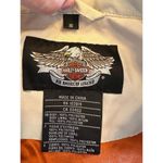 Harley Davidson Motor Cycles Womens S Cream Puffer Vest 2006 Retro White Photo 5