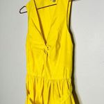 TOCCIN X RTR Bright Yellow Nylon Hourglass Sleeveless Twist Front Dress Size 10 Photo 3