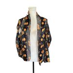 Halloween Pumpkin and Bat Scarf | Lightweight Satin Scarf | Jack O' Lantern Prin Orange Photo 6