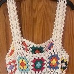 Lovers + Friends  Faye Open Crochet Mini‎ Dress in White Multi Size Small Photo 12