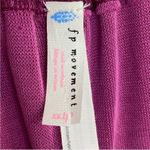 Free People  Movement Surfs Up Oversized Shirt Pocket Pullover Slouchy Knit Pink Photo 10