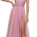 La Femme  28611 Mauve Pink Chiffon Ball Gown Photo 0