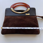 ROMA Vintage Leather Suede Handbag Brown Photo 10