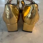 Kat Maconie gold mirror Maggie Mary Jane chunky heels Shoe Size 7 EUC Photo 7