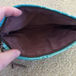 Blue Floral Printed Linen/Leather Small Purse/Clutch NWT Photo 4