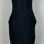 Bandage Dress Large Black Bodycon Midi Sexy Cocktail Sleeveless Hourglass L Photo 0