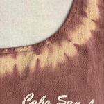 Vintage Cabo Mexico Sun Dress Cover Up M Mauve Tie Dye Sleeveless Round Neck Size M Photo 5