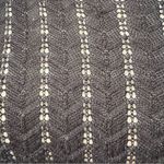 Cache Loose Knit Womens Top XL Black Chain Trimmed Open Sleeve Edgy Witchy Boho Photo 6