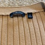 Carlisle  Merino Wool Longline Tabard
Duster Button Ribbed Cardigan Camel Sz M Photo 3