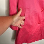 Lands' End Lands’ End coral salmon mid length trench coat women’s size medium (10-12) Photo 2
