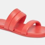 Dolce Vita Adore Slide Sandal Orange Red Leather Coral 8.5 Photo 0