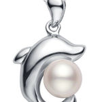 VIKI LYNN Dolphin Necklace Pearl Pendant 5 Photo 0