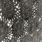 Crochet Tank Top Floral Black Sparkle S/M Photo 2