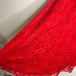 LuLaRoe  red lace Lucy maxi skirt women’s size XL rounded hem holiday Christmas Photo 1