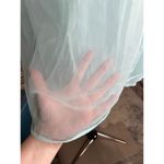 Pajama top satin lace and sheer aqua blue tan Size XL Photo 5