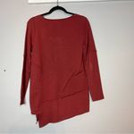 Sundance  Long Sleeve Shirt Asymmetrical Raw Hem Rust Orange Size XS Cotton Photo 5