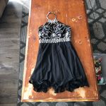 Elegant Black Halter Prom Dress Size M Photo 3
