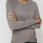 Athleta Serenity Criss Cross Sweatshirt Size Small Gray Pullover Lightweight Photo 1
