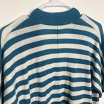 WHITE + WARREN 100% Cashmere Striped Open Front Sweater Cardigan Womens Small Blue Photo 5