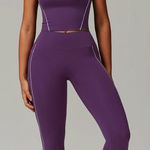 Women's Colorblock Sports Cami Top & Leggings Set in purple Size XL Photo 0