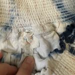 Surf Gypsy  Blue White Metallic Tie Dye Tiered Ruffled Mini Skirt‎ Size M Photo 1