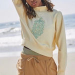Free People  Yellow Logo Pullover Photo 0