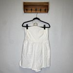 Old Navy  | white linen blend O ring halter romper‎ womens size XL NWT NEW Photo 3