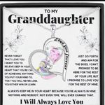 To My Granddaughter Silver Necklace with Card Photo 2