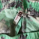 Kut From The Kloth  Floral Linen Print Shorts sz 4 Green Pull On Lounge Bloomcore Photo 2