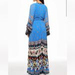 Farm Rio Anika Tiles Blue Maxi Dress Size XS Photo 1