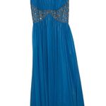 Mike Benet Formals turquoise blue Evening Gown size 12 Vintage Long Halter New Photo 4