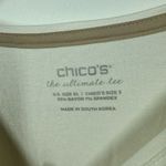 Chico's The Ultimate Tee Women XL Cream Crew Neck Long Sleeve Shirt Spring Relax Photo 6