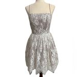 Jessica McClintock  White Lace dress Cocktail Bridal Shower Wedding Prom Size 4 Photo 5