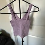 Lavender Ribbed Women's Crop Top Purple Size undefined Photo 1