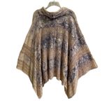Free People Mama Crochet Marled Tie-dye French Terry Cowl Neck Poncho Large NEW Photo 4