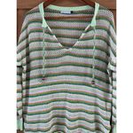 Zaket & Plover Loose Knit Long Sleeve Pullover Multicolor Striped Women’s Small Green Photo 11