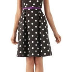 White House | Black Market  Connect the Dot‎ Dress Size 4 Black White Polka Dot Photo 0