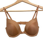 Wacoal Push-up Bra Size 32D Beige Padded Plunge Underwire Adjustable Photo 0