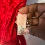 Revolve HAH Lady Like XS Rouge Red Lace Deep V-Neck Short Sleeve Bodysuit NWT Photo 5