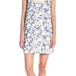 Kensie Blue White Floral Tassel Fringe Shift Dress Photo 0