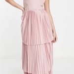 ASOS Design Tiered Pleated Lace Maxi Dress Sz 4 Photo 0