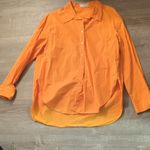 Babaton  Oversized Orange Button Down Long Sleeve Shirt Size Medium Photo 0
