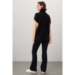 Sanctuary  Black Tan Colorblock Long Sleeve Turtleneck Pullover Sweater Medium Photo 1